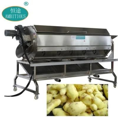 Industrial Brush Root Cassava Carrot Ginger Potato Washer Peeler Machine