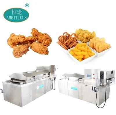 Automatic Fried Chicken Meet Potato Chips Snack Production Processing Line Frozen French ...