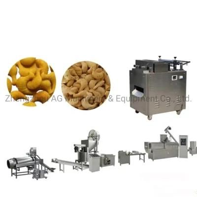 Fried Flour Corn Bugles Chips Pellets Extruder Frying Snack Food Process Line