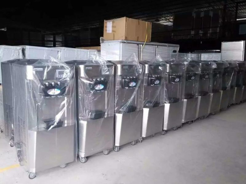 Cheering Stainless Steel Ice Cream Maker Machine Pre Cooling Soft Serve Mcdonalds Ice Cream Machine 36~40L/H