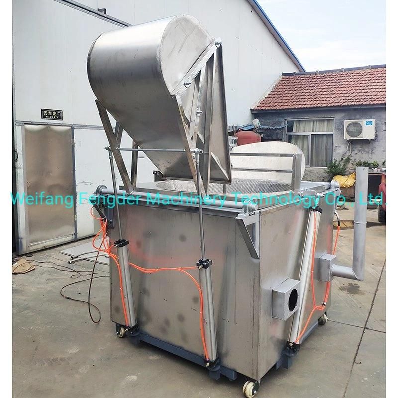 Automatic Peanut Broad Bean Fava Bean Horse Bean Gas Frying Machine Batch Fryer