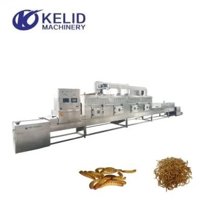 Industrial Microwave Pet Food Fish Feed Insect Worms Drying and Dehydrating Machine