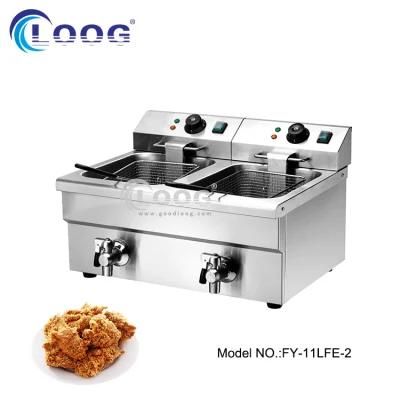 Commercial Dual Tanks Electric Deep French Fryer Industrial Chips Potato Fast Food Frying ...