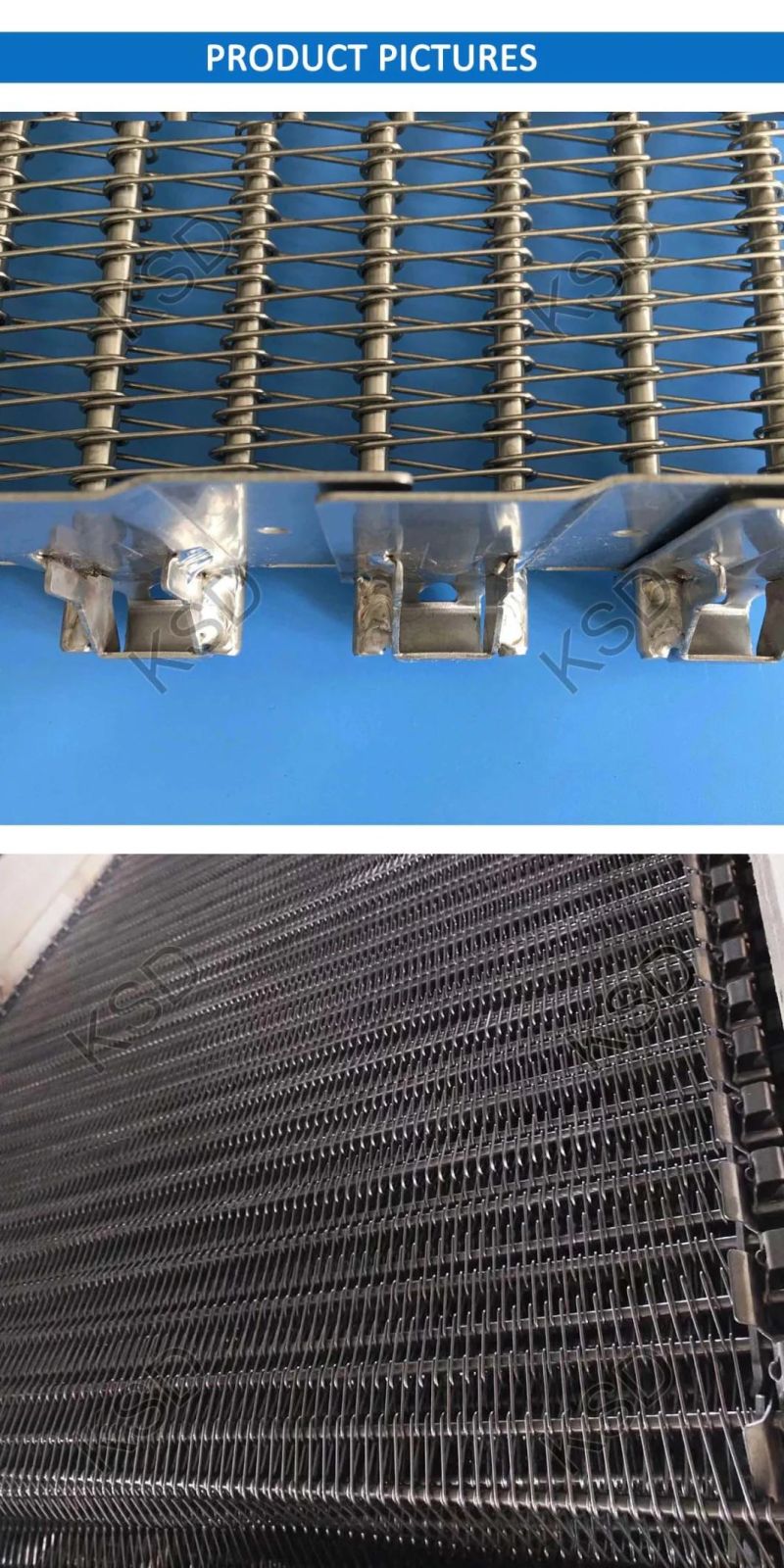 Long Lasting Heavy Duty Self-Stacking Spiral Belts for Food Processing Freezer