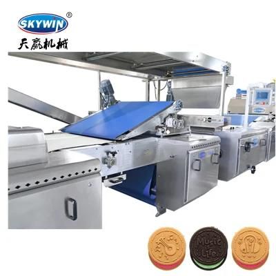 Skywin Hello Panda Filling Biscuit Making Machinery Cookie Production Line Biscuit Shaping ...