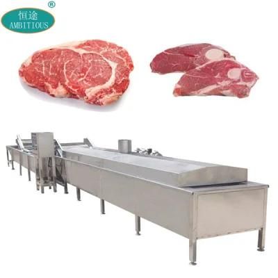 Automatic Meat Blancher Beef Steak and Lamb Chop Blanching Machine
