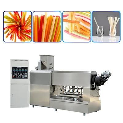 Hot Sale Industrial Food Grade Biodegradable Degradable Rice Tapioca Straw Extruder ...