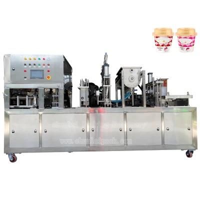 Bg60 Automatic Lines Fruit Jelly Pudding Juice Cup Filling and Sealing Machine