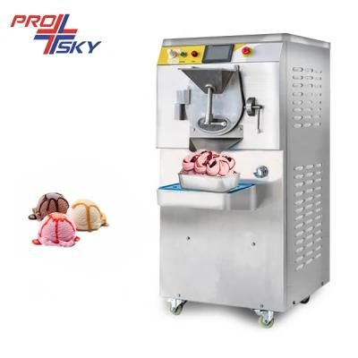 60-120L Per Hour Italian Gelato Hard Ice Cream Making Machine Batch Freezer with Air ...