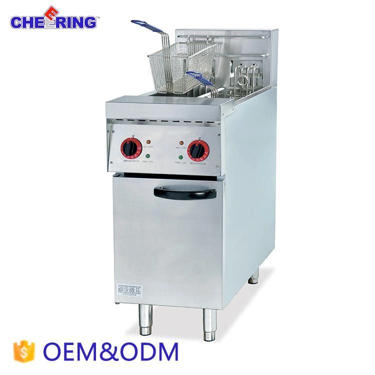 Electric 2-Tank 2-Basket Stainless Steel Fryer