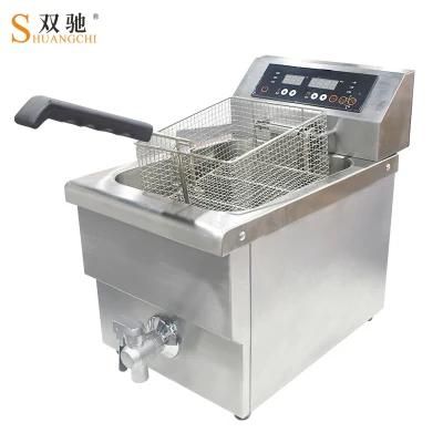 12L Electric Panel Deep Fryer Potato Chip Food Processor Stainless Steel Catering ...