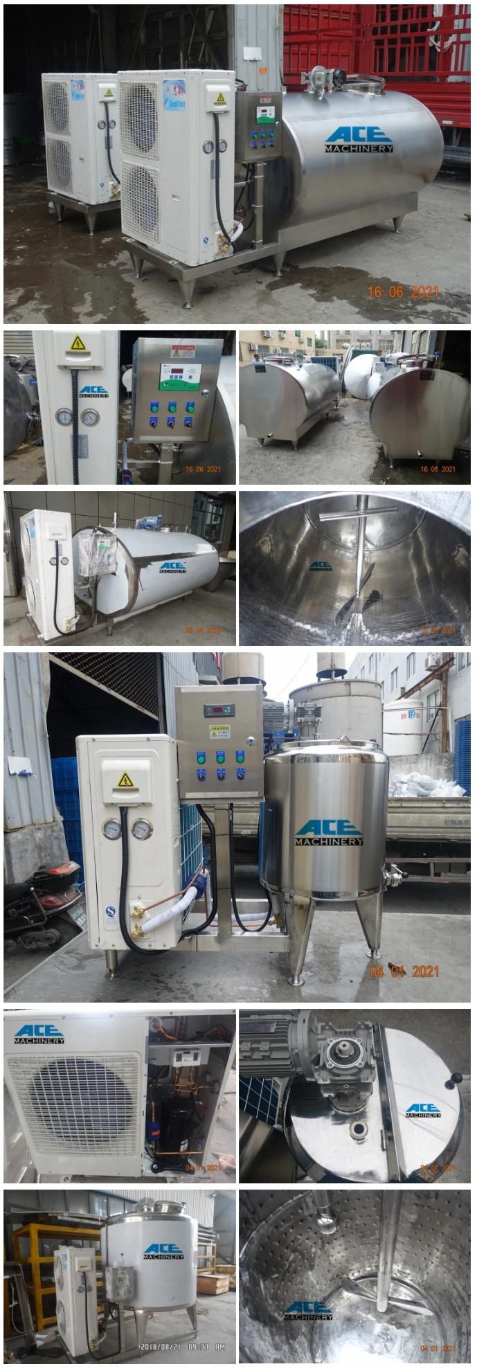 Factory Price Milk Mixing Tank, Condensing Unit Milk Tank for Refrigerated Storage Milk
