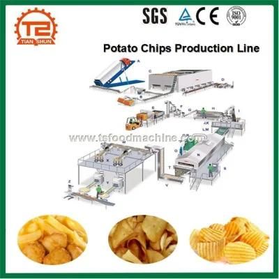 Potato Chips Production Line, Potato Chips Making Price, Frozen French Fries Food ...