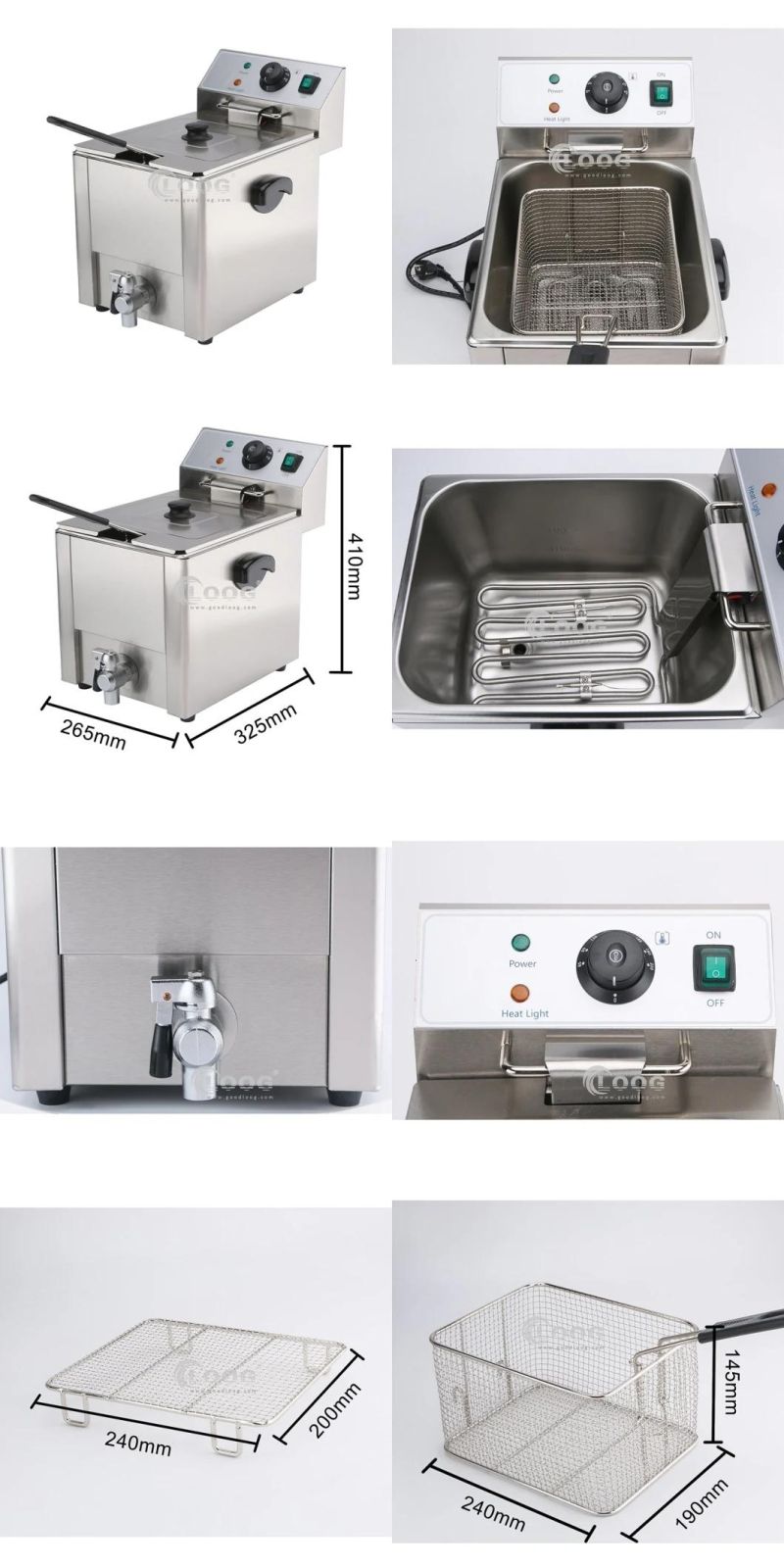 Goodloog New Arrival Electric Fryer Cooking Equipment Best Potato Chips Fryer Machine Commercial Deep Fryer