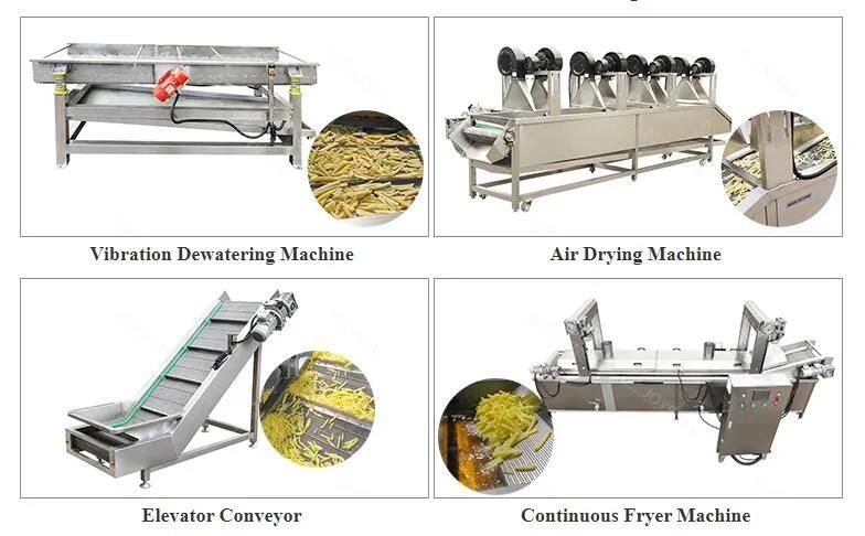 Small Scale Semi Automatic Potato Chips Making Frozen French Fries Processing Line