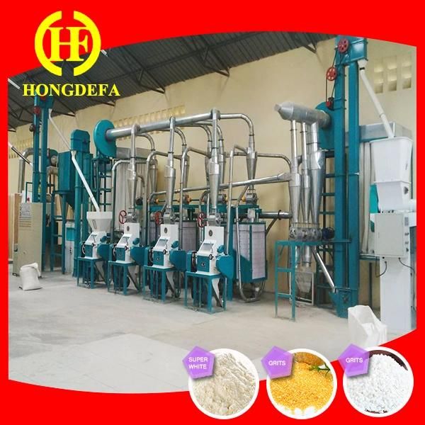 Zambia 30t Per 24h Installed Maize Flour Milling Machine