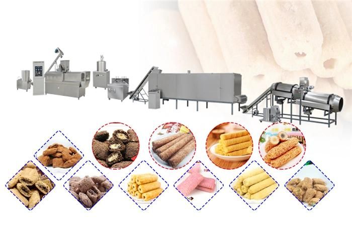 Corn Puff Snacks Production Line Automatic Puffed Corn Snacks Making Machine Extruded Snack Making Machine