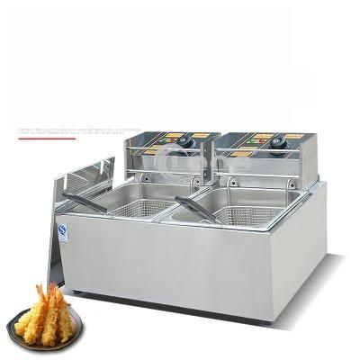 Wholesale Price Electric Fryer Two Tanks Deep Fryer Chicken Frying Machine Kitchen French ...