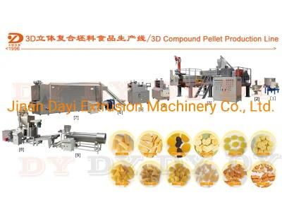 Ce Shaped 3D Pellet Food Machine 3D Fried Snacks Extrusion Machine