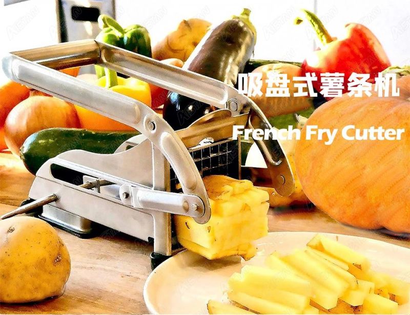 St45 Manual Potato Chips Cutter Vegetable Strips Slicer Shredder 8*8 & 12*12mm French Fries Cutter Cutting Machine with Sucker