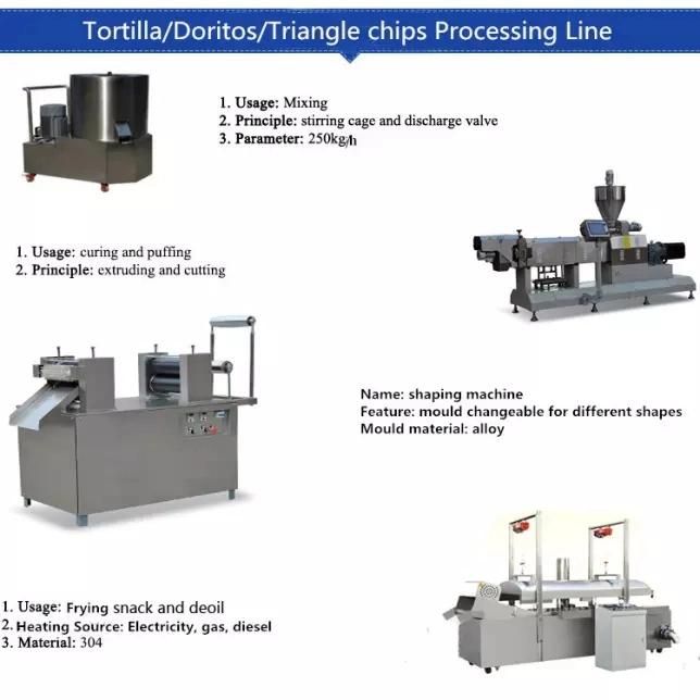 Large Capacity Tortilla Chips Nacho Chips Snack Food Making Machine