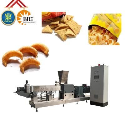 corn chips food making puff fried production line