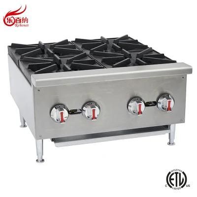 Commercial Kitchen Equipment Table Top Hotplate 4 Burner Gas Range Cooker in Stainless ...