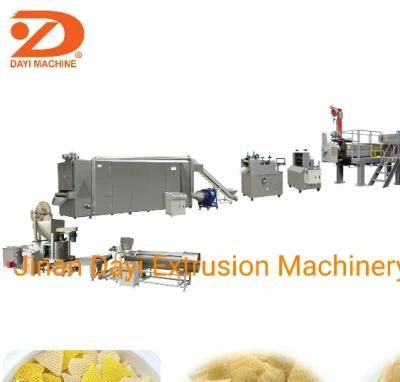 Twin Screw Extruded Fried Tube Sala 3D Bugles Chips Machine