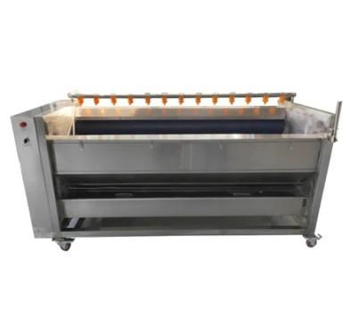 Stainless Steel Carrot Brush Washing Peeling Machine