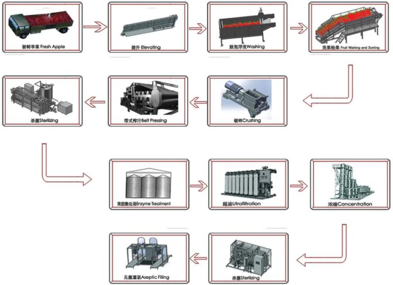 Pear Juice Processing Line /Pear Juice Concentrated Production Line