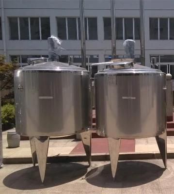 Milk Juice Stainless Steel Holding Mixing Storage Tank