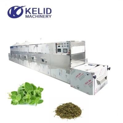 Industrial Tunnel Microwave Oregano Leaves Green Leaves Drying Sterilizing Machine