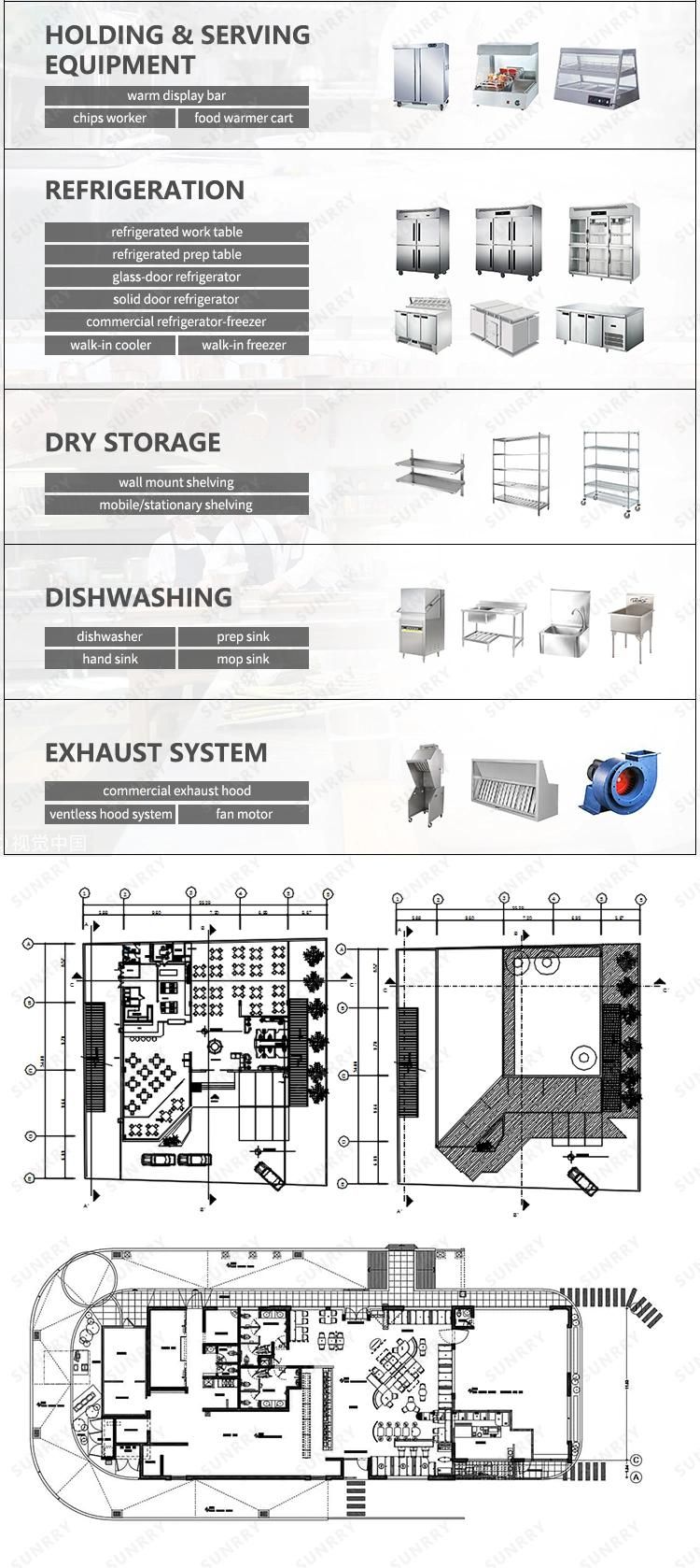 Fast Food Project Design Stainless Steel Catering Equipment Kfc Kitchen Equipment Food Equipment Fast-Food