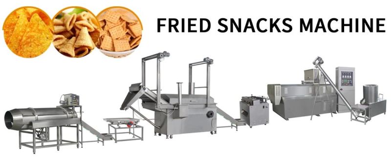 Jinan fried puffed food triangle processing making machinery price