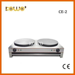 Snack Equipment Counter Top Hot Plate Double Plate Electric 40 Cm Diameter Crepe Pancake ...