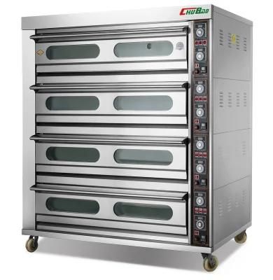 Commercial Kitchen Baking Equipment Bakery Machine 4 Deck 16 Tray Electric Oven
