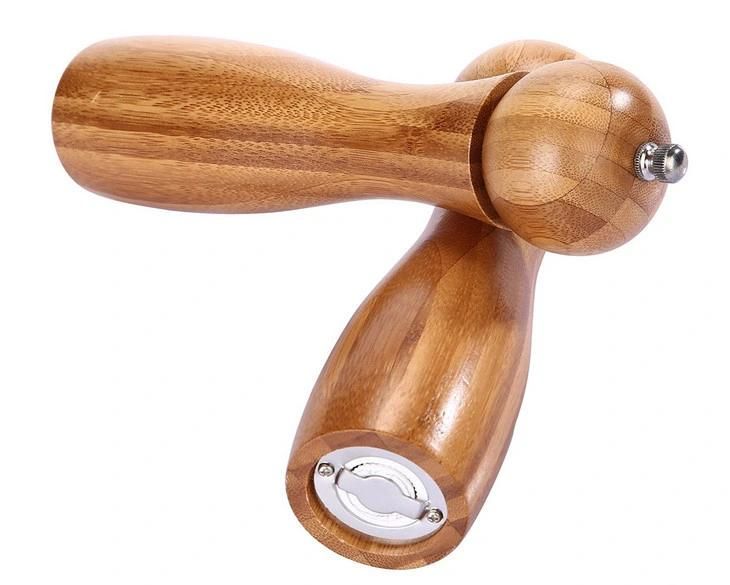 Bamboo Pepper Mill Big Pepper Grinder Ceramic Grinder Bamboo Spice Chamber 