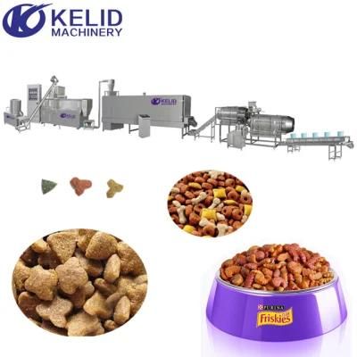 Dry Method Extruded Pet Dog Fish Food Pellet Making Machine