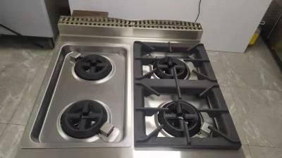 Professional Standing 4-Burner Gas Range&amp; Gas Stove with Griddle for Cooking Food and ...
