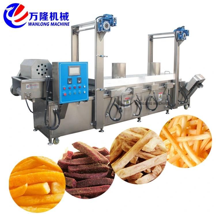 Vegetable Air Bubble Washing Peeling Brush Fry Potato Chips Cutting Frozen French Fries Strip/Sheet/Curved Shape Good Quality Small Large Middle Output Machine