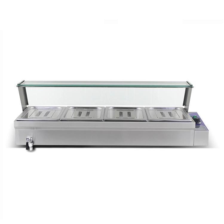 4 Pan Stainless Steel Electric Wet Bain Marie Food Warmer