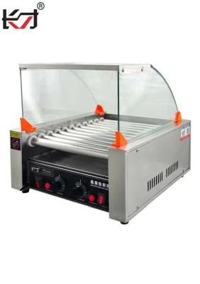 HD-11 Electric Sausage Grill Machine Hot Dog 11 Roller Grill Cooker Commercial Use Hot Dog ...