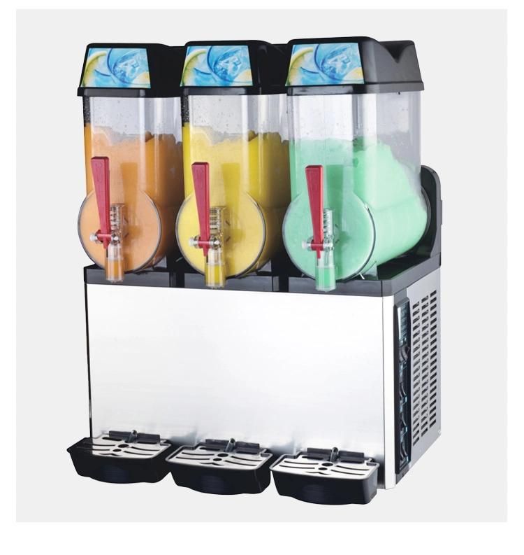 Commercial Slush Machine with Three Vats Juice Dispenser