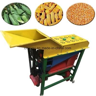 Electric Corn Maize Seed Busking Shelling Threshing Machine