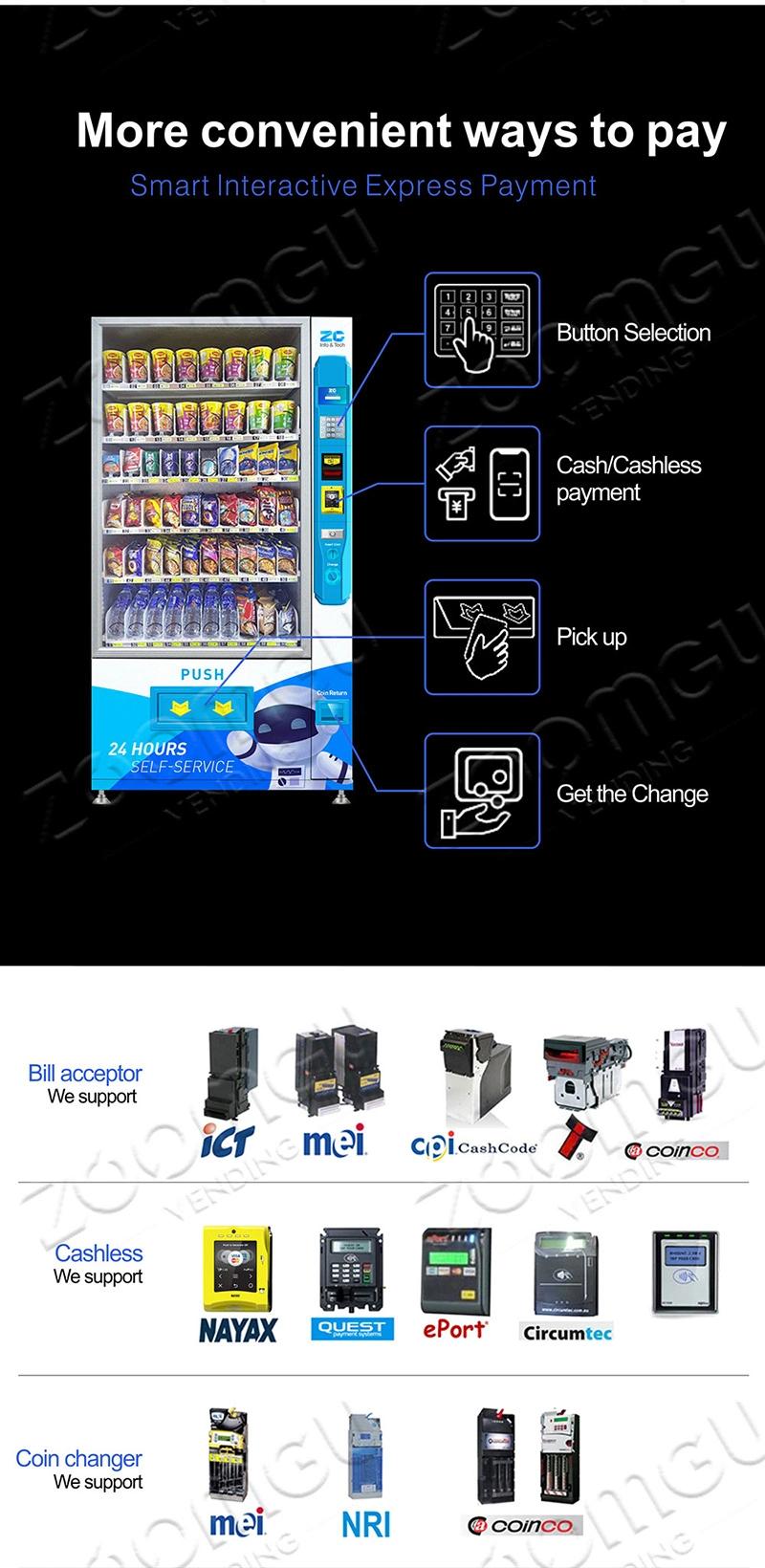 Zg Gym School Office Vending Machine with Advanced Refrigeration Unit
