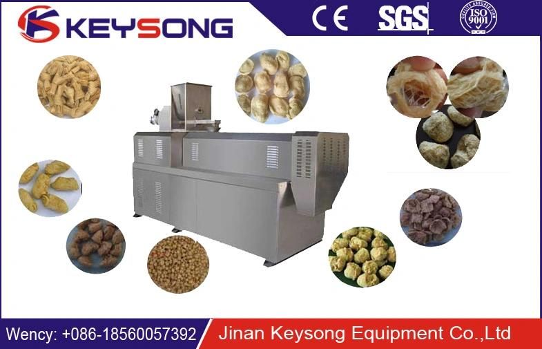 Vegetable Protein Meat Analog Soya Nuggets Machine Soya Protein Meat Processing Line