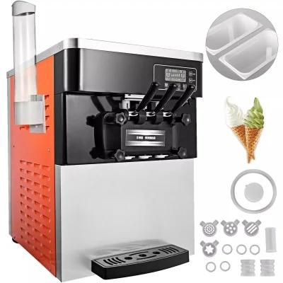 High Production Commercial Three Flavors Soft Ice Cream Making Machine