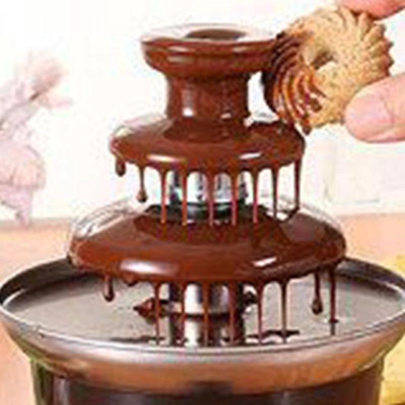 Np304 3 Layers Electric Chocolate Fountain Fondue Waterfall Melting Pot Machine for Party Snack Equipment