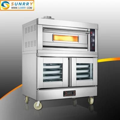Commercial Bakery Gas Single Deck Gas Oven with Proofer