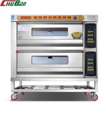 Commercial Restaurant Kitchen 2 Deck 4 Trays Electric Oven for Baking Equipment Food ...